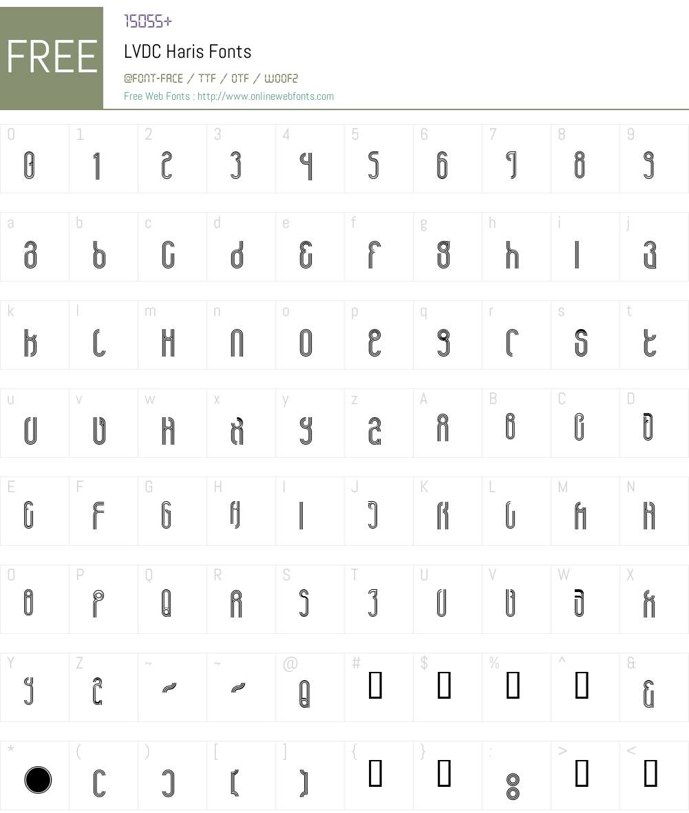 LVDC Haris Font Screenshots