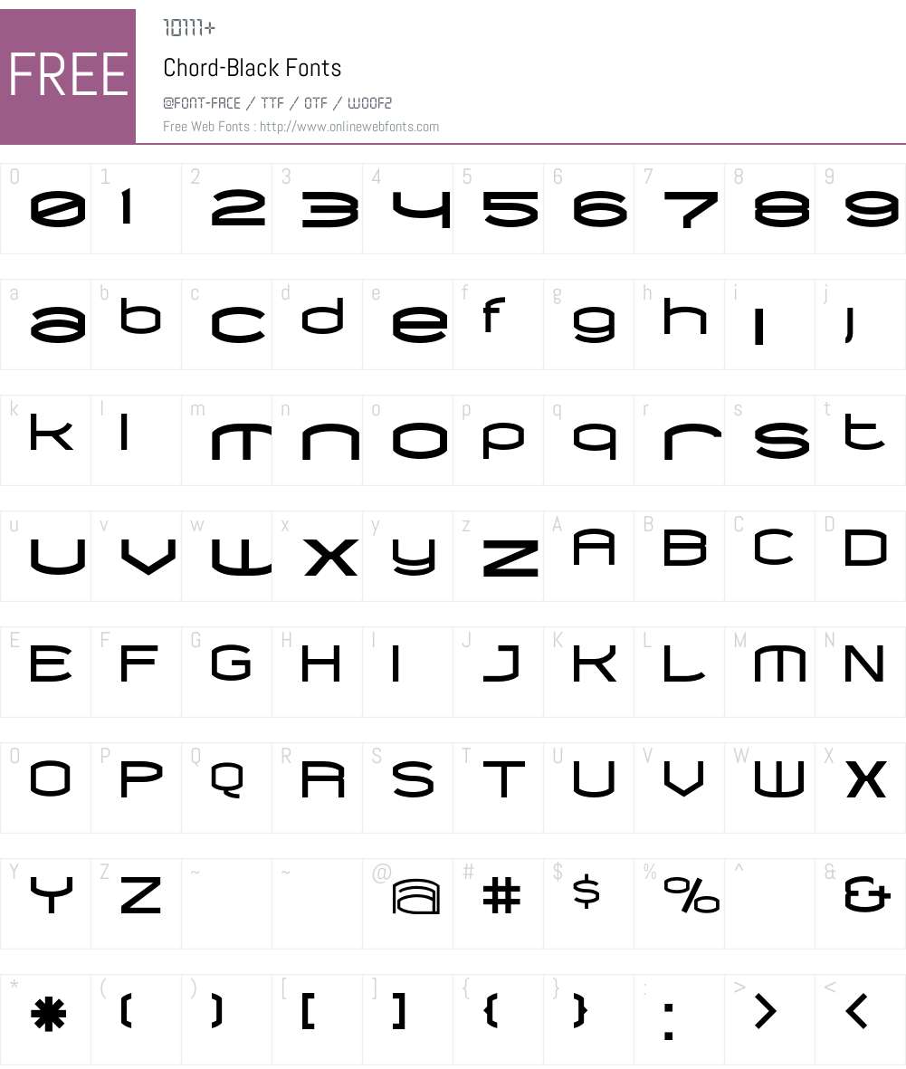Chord Font Screenshots