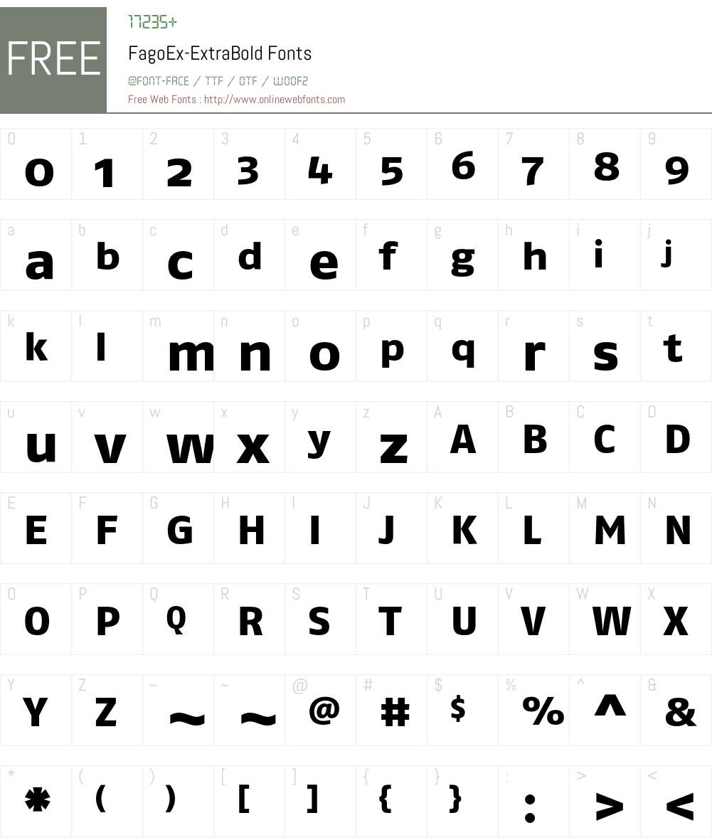 FagoEx Font Screenshots