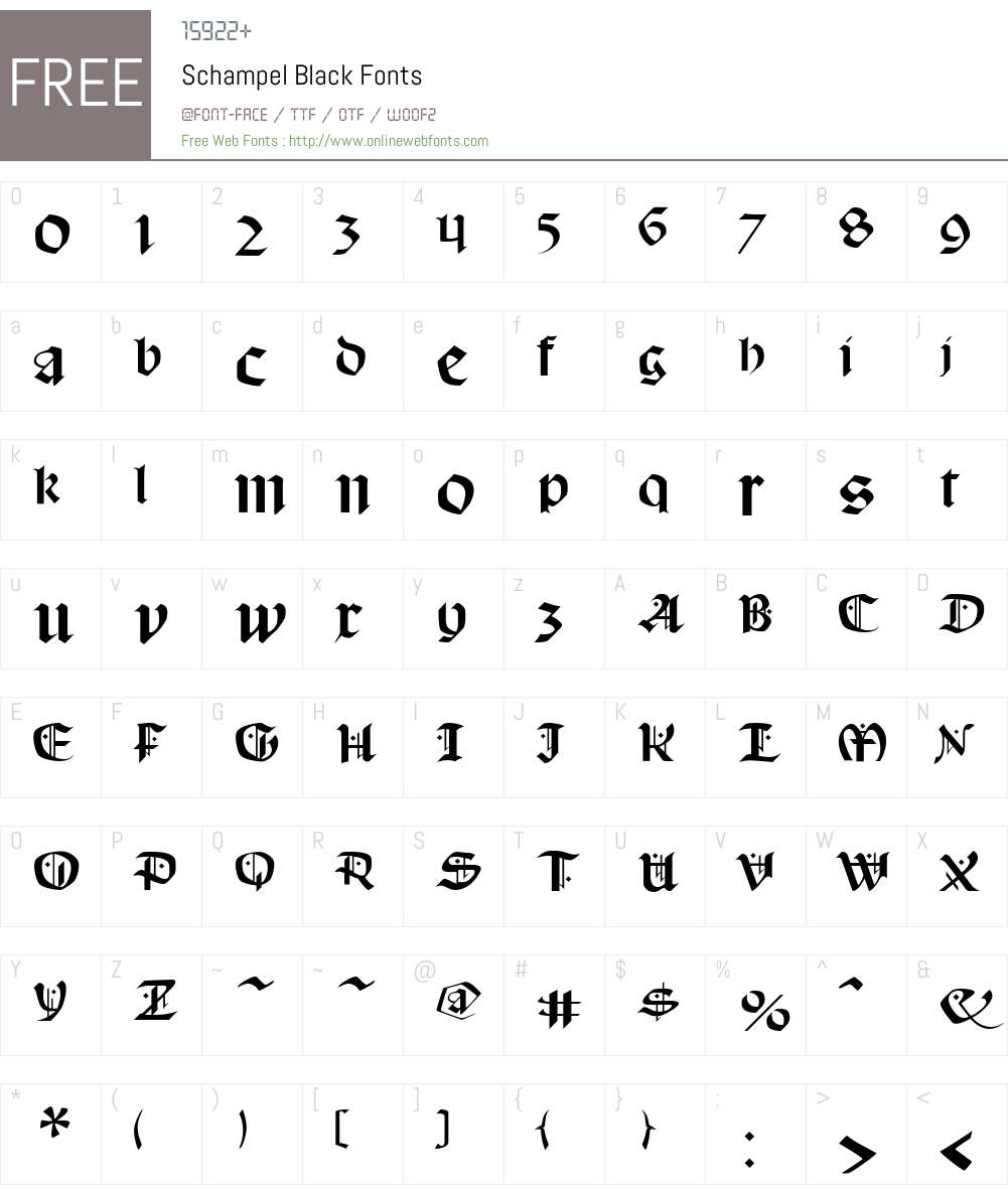 Schampel Font Screenshots