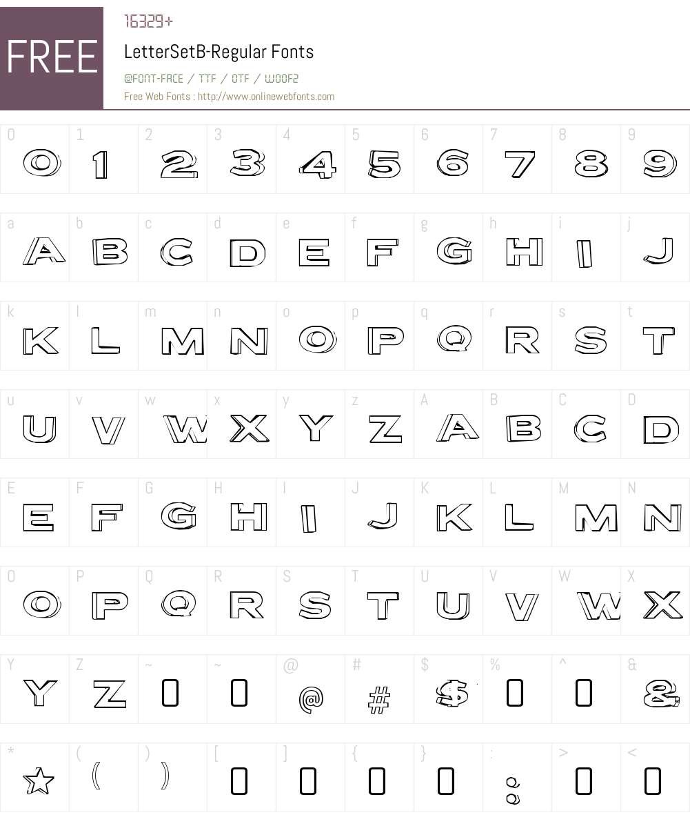 Letter Set Font Screenshots