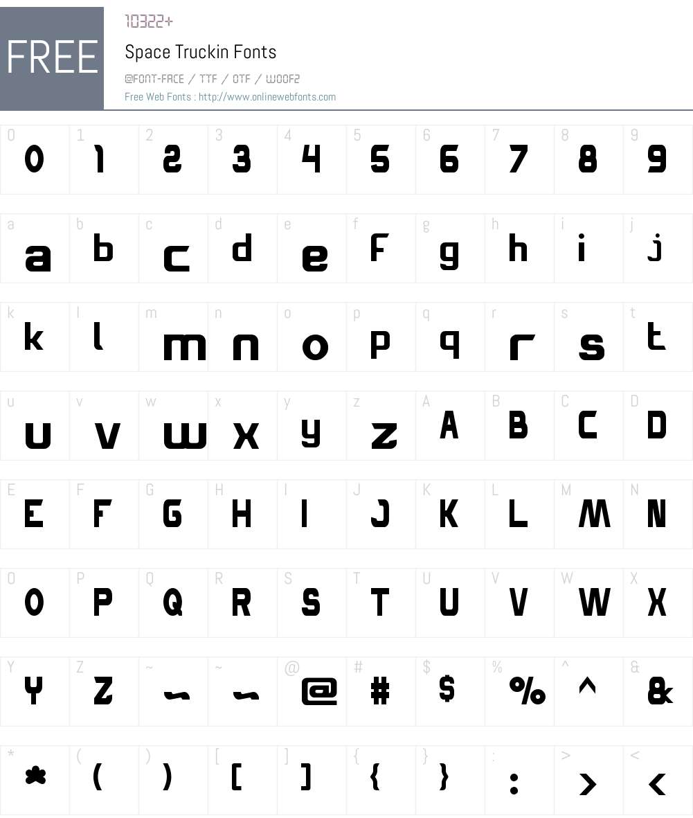 Space Truckin Font Screenshots