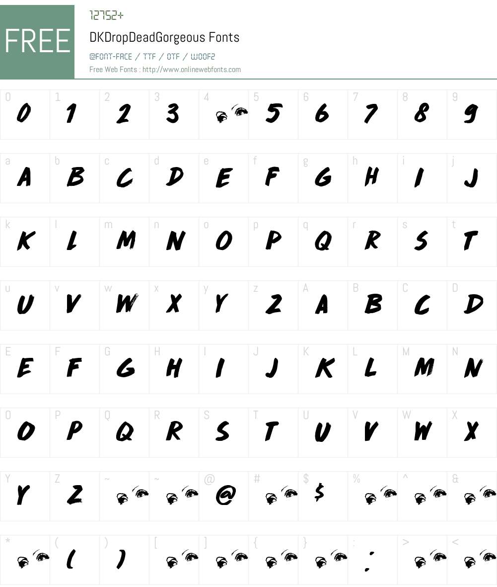 DK Drop Dead Gorgeous 1 000 Fonts Free Download OnlineWebFonts COM