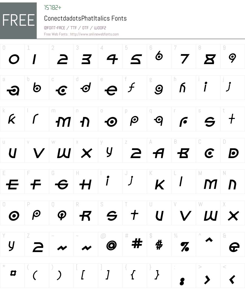 ConectdadotsW00-PhatIts Font Screenshots