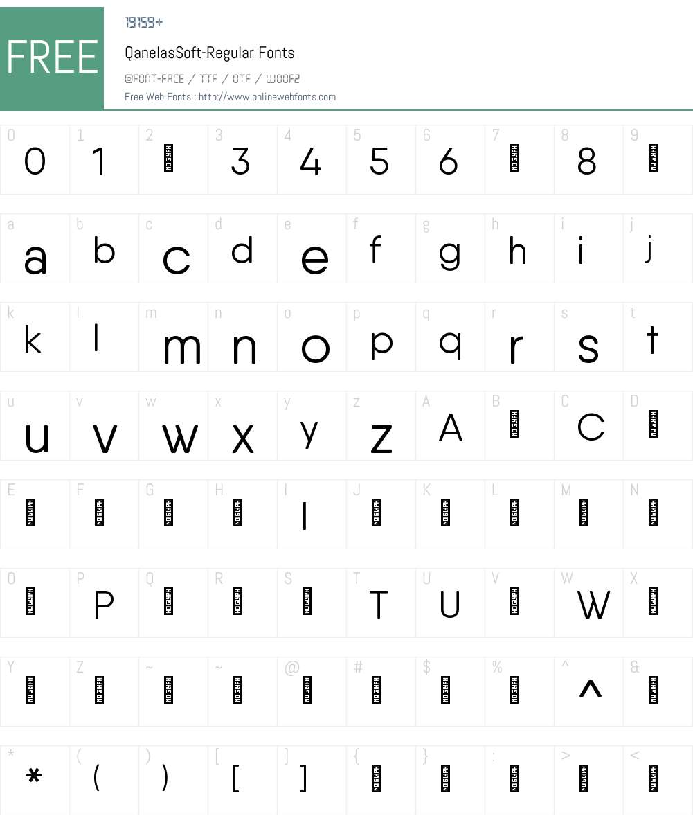 QanelasSoft-Regular Font Screenshots