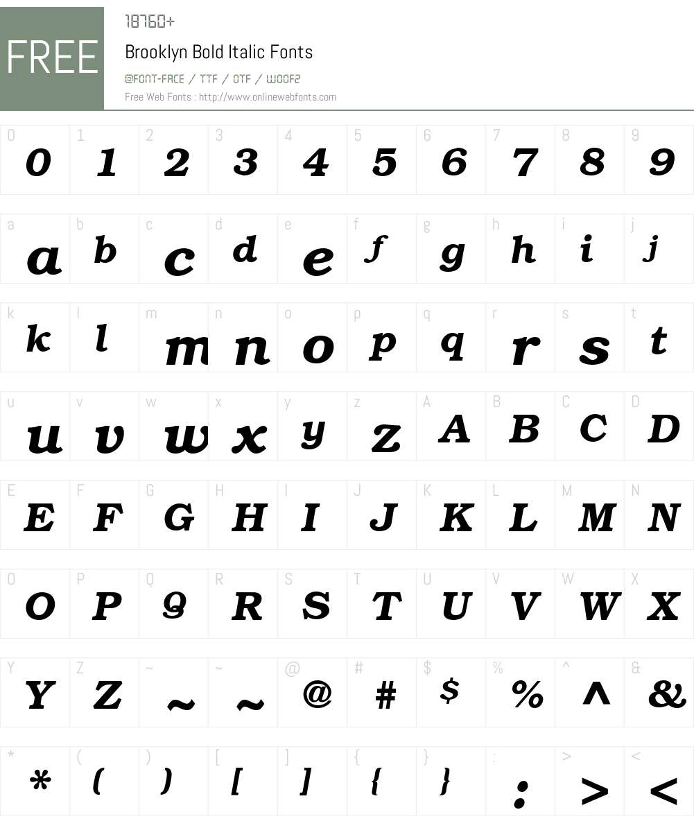 Brooklyn Font Screenshots