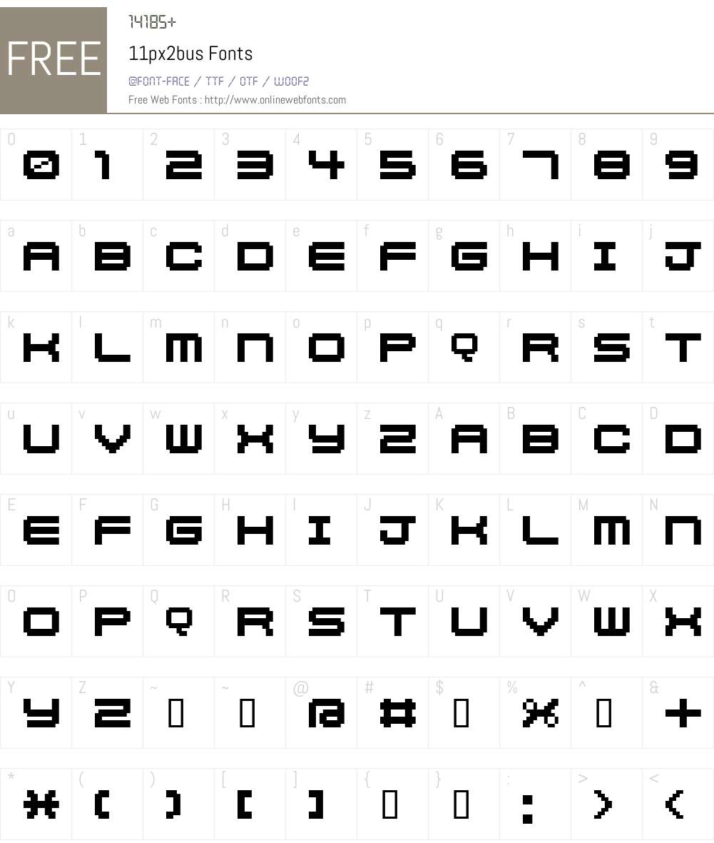 11px2bus Font Screenshots