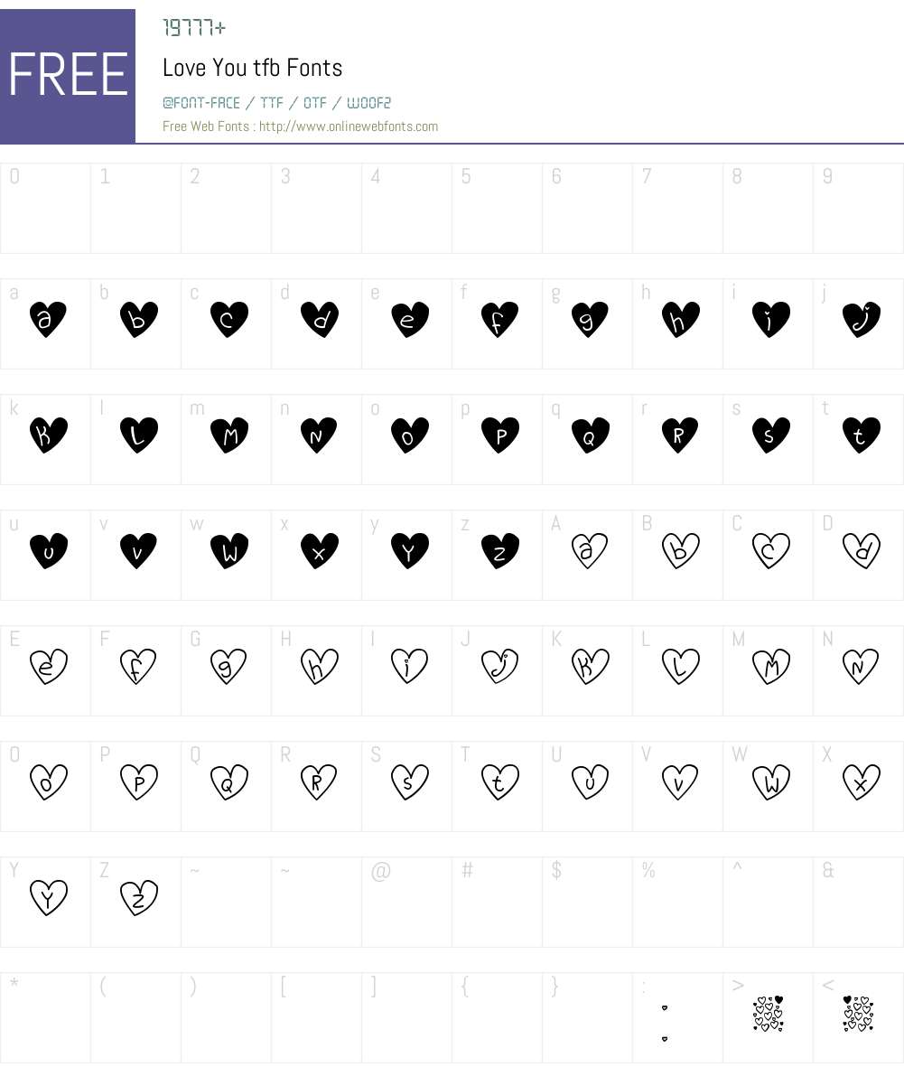 Love You tfb Font Screenshots