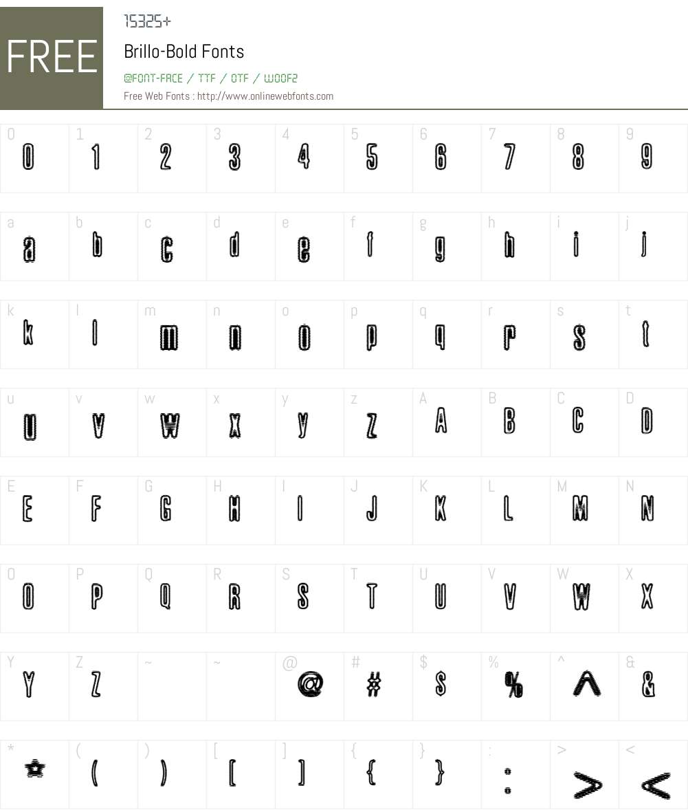 Brillo Font Screenshots