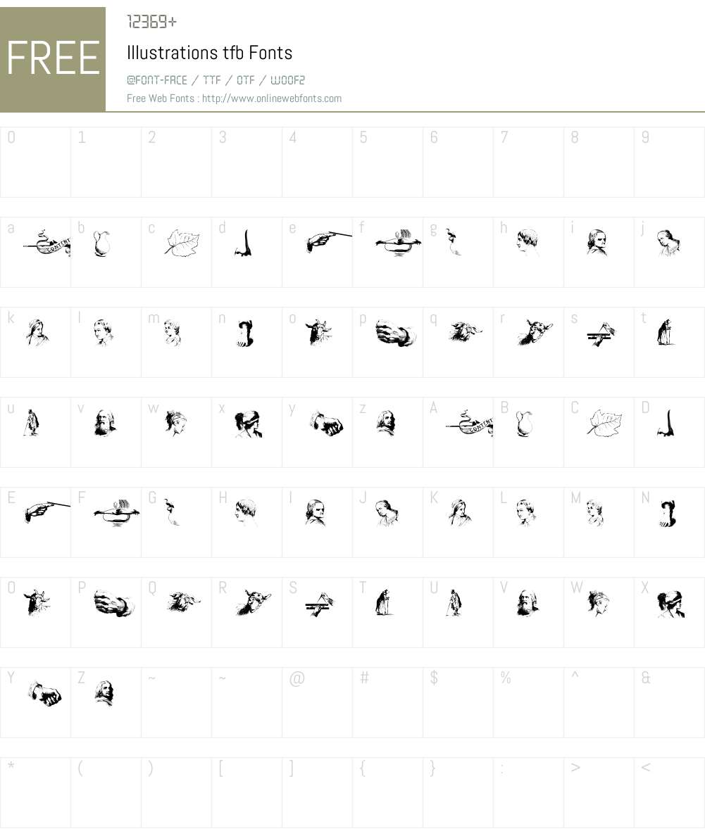 Illustrations tfb Font Screenshots