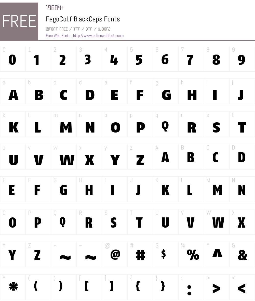 FagoCoLf Font Screenshots