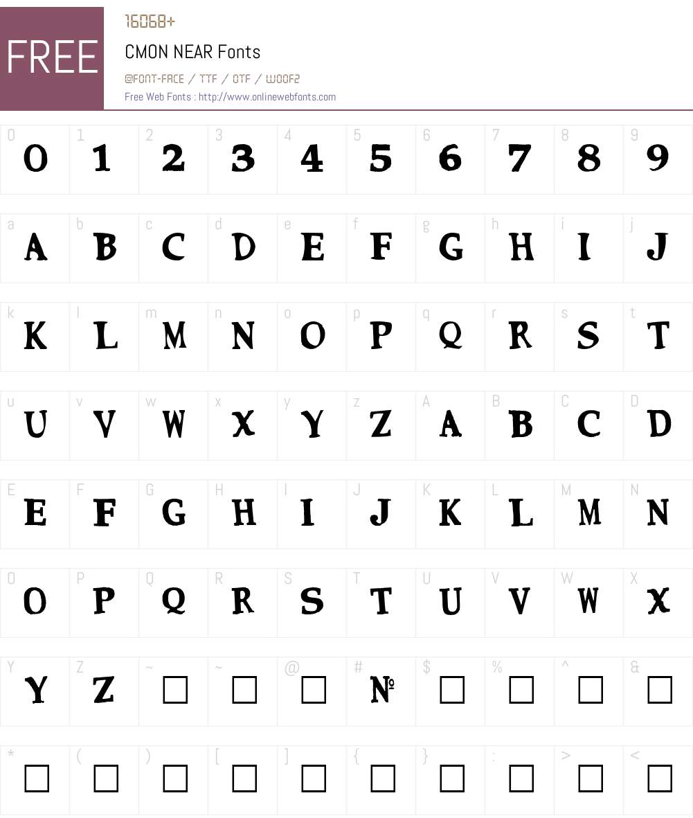 CMON NEAR Font Screenshots