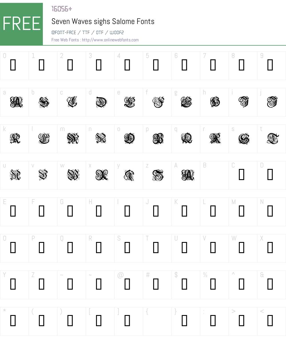 Seven Waves sighs Salome Font Screenshots