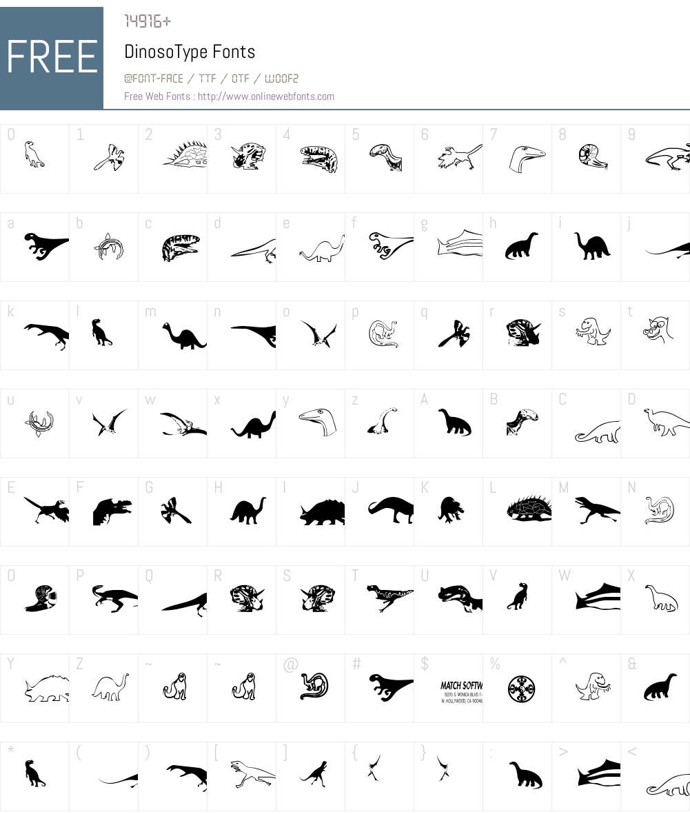 DinosoType Font Screenshots