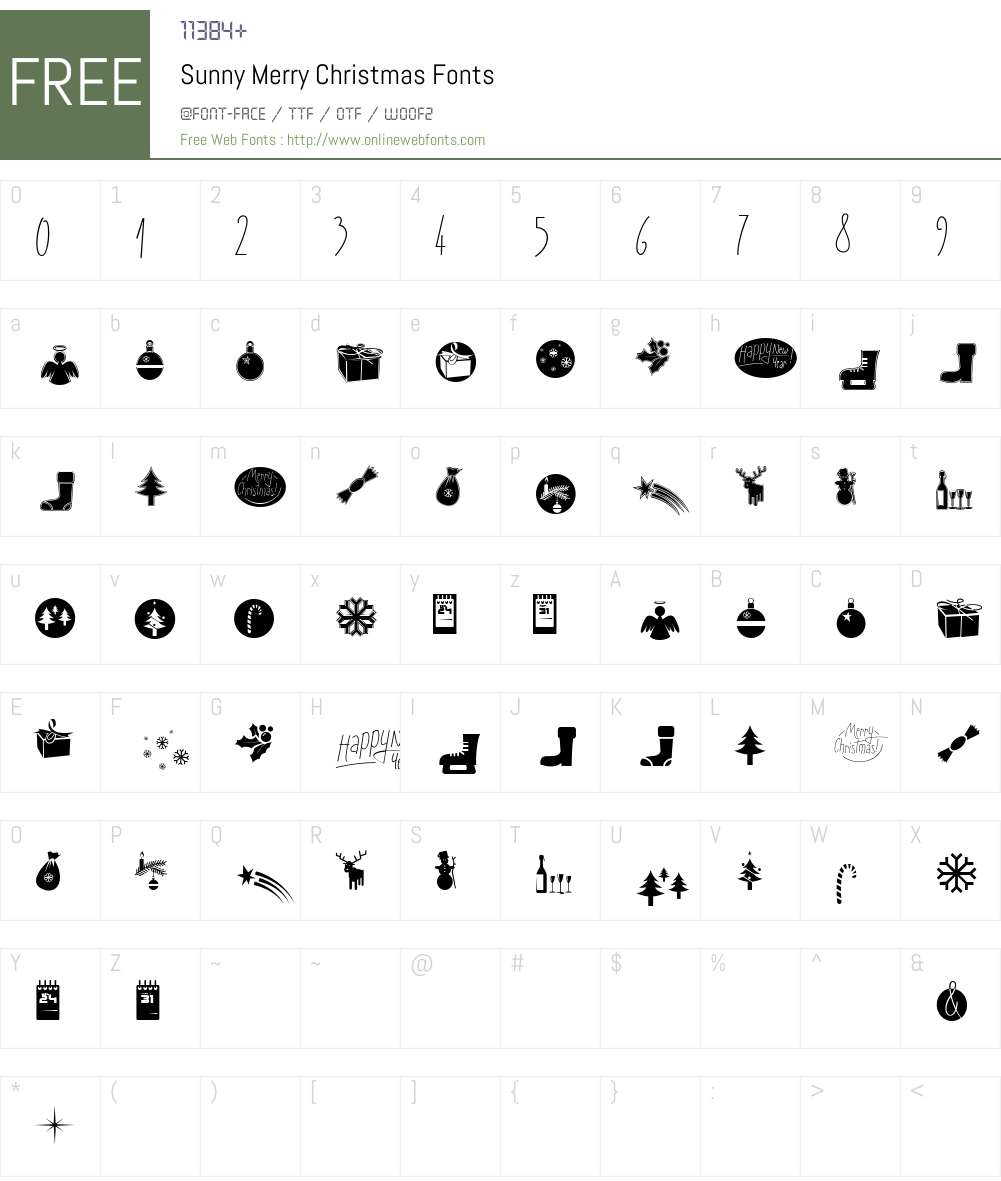 Sunny Merry Christmas Font Screenshots