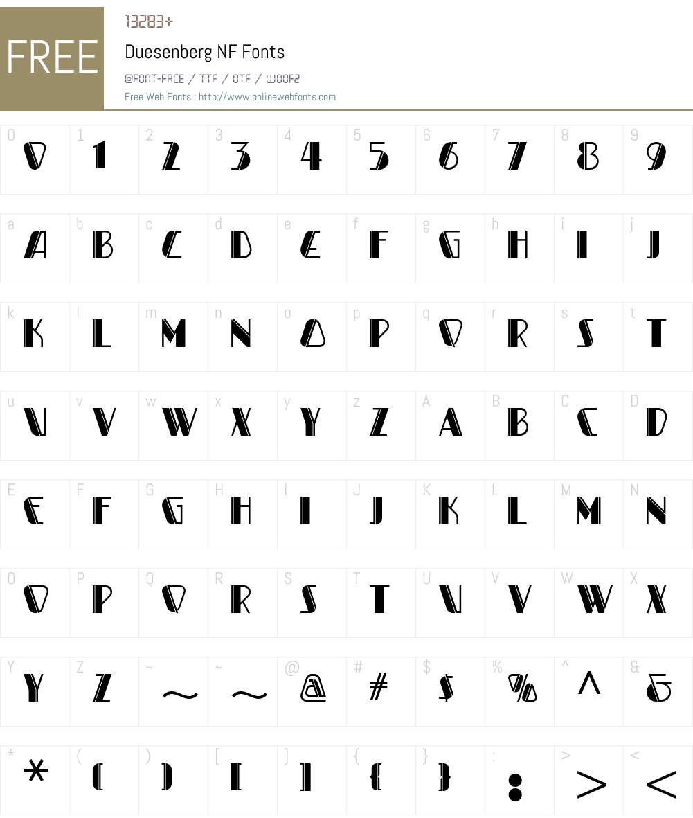 Duesenberg NF Font Screenshots