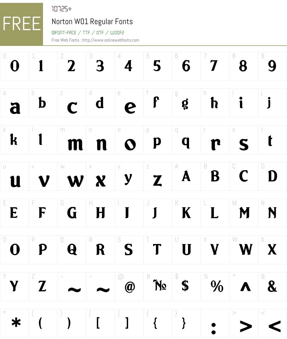 Norton Font Screenshots