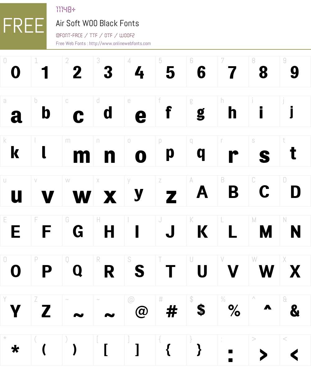 AirSoftW00-Black Font Screenshots