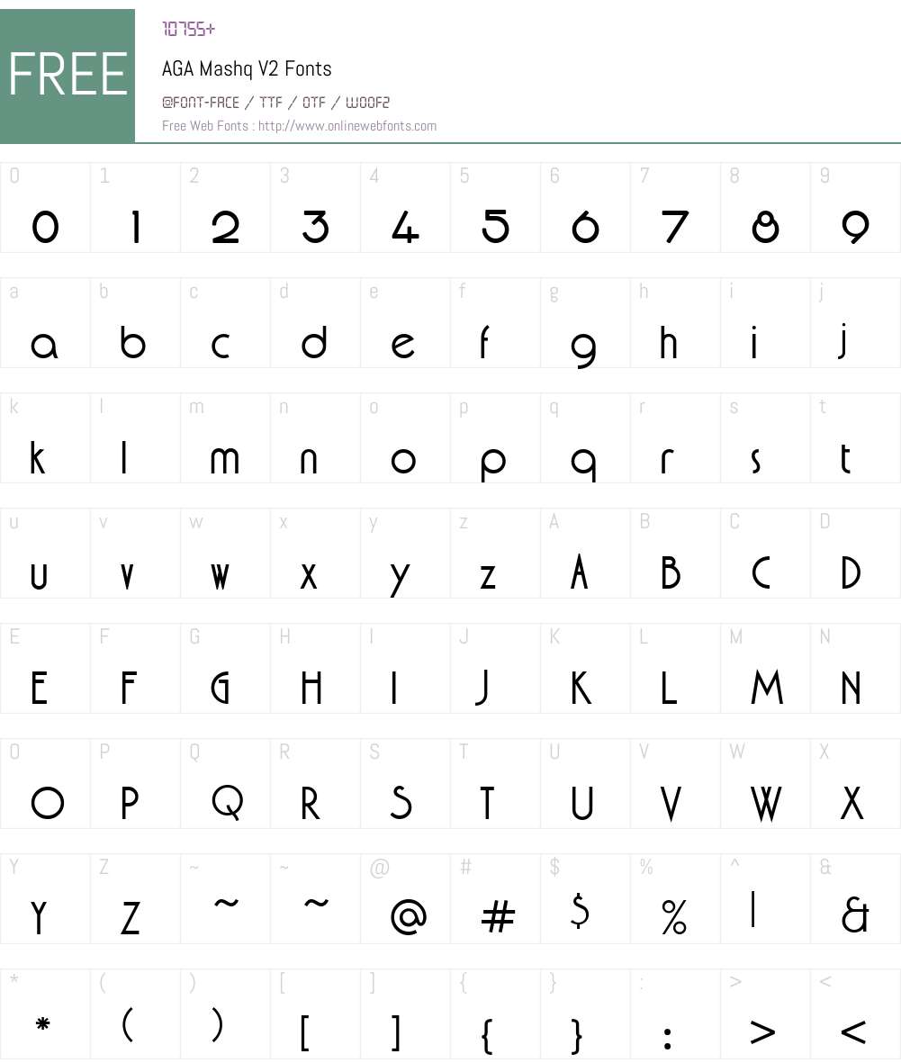 AGA Mashq V2 Font Screenshots