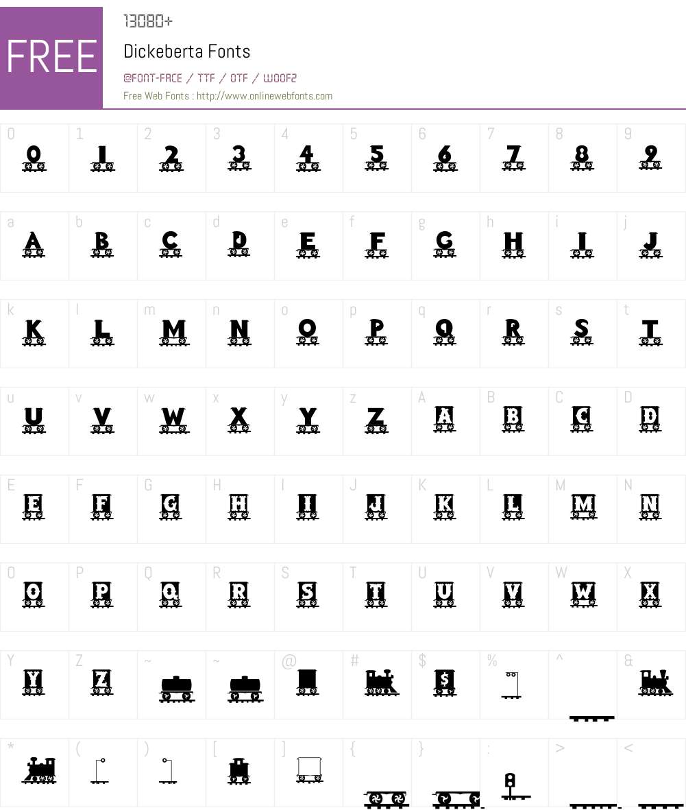Dickeberta Font Screenshots
