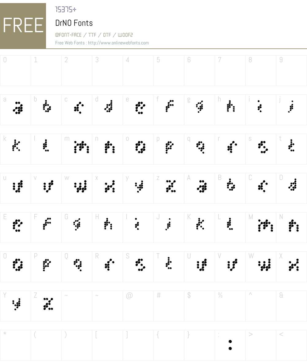 DrNO Font Screenshots