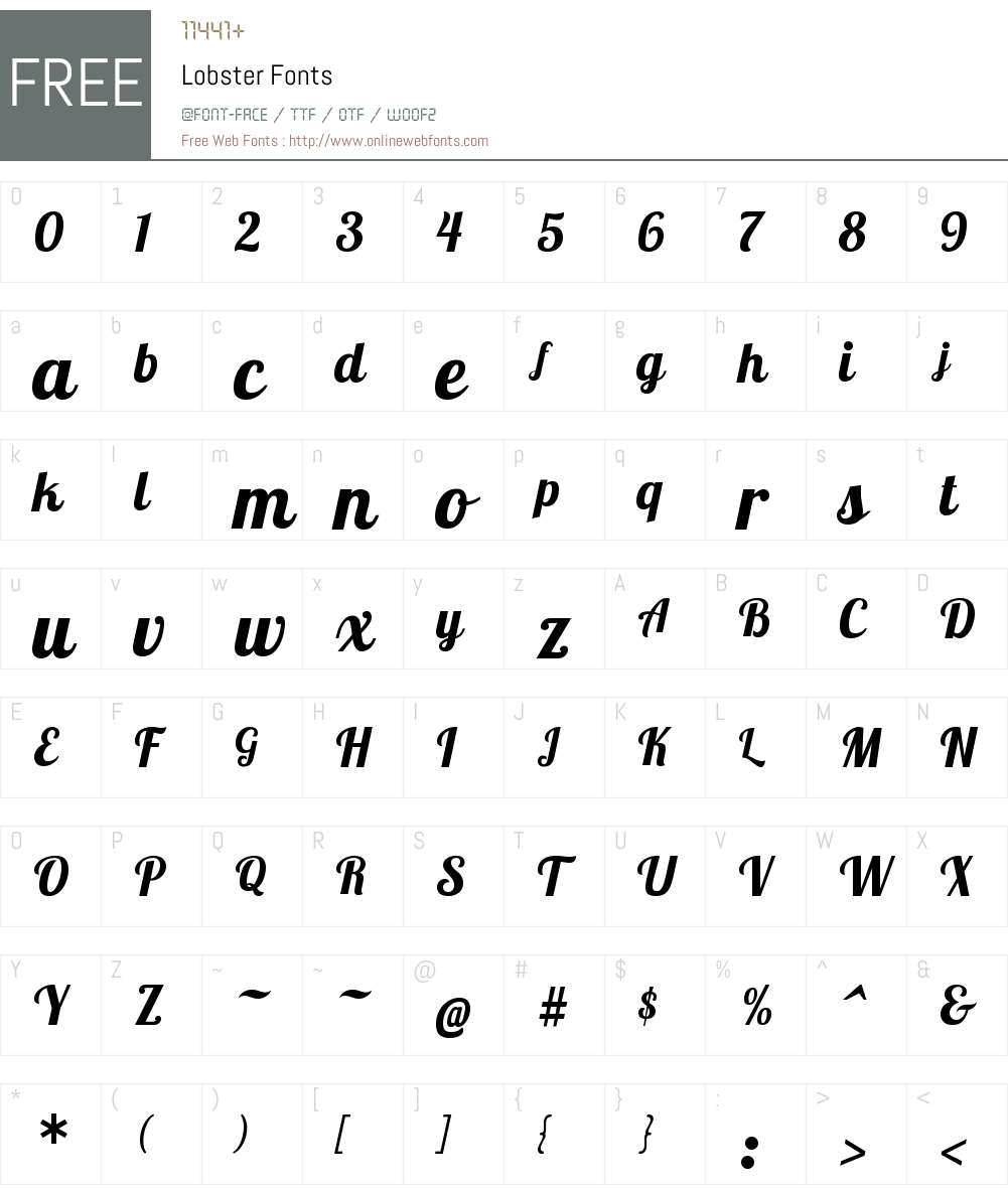 Lobster 1.004 Fonts Free Download