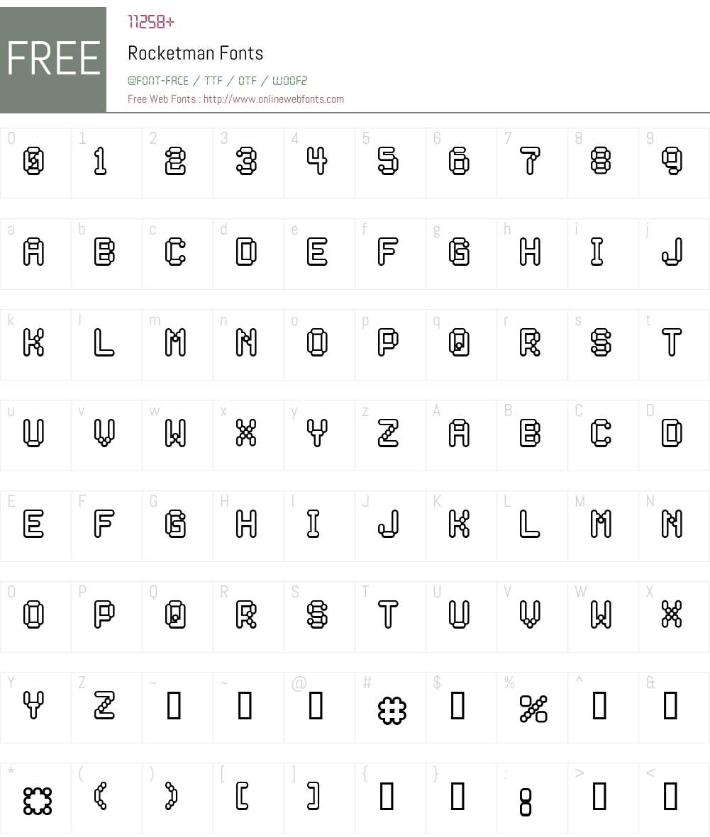 Rocketman Font Screenshots