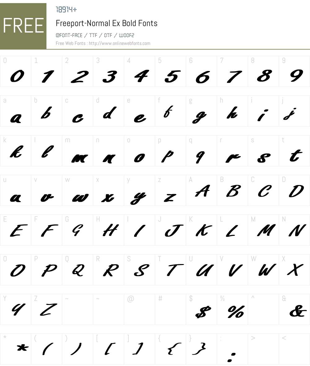 Freeport-Normal Ex Bold Font Screenshots