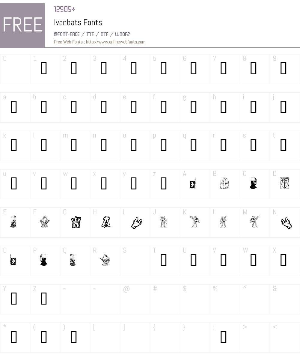Ivanbats Font Screenshots