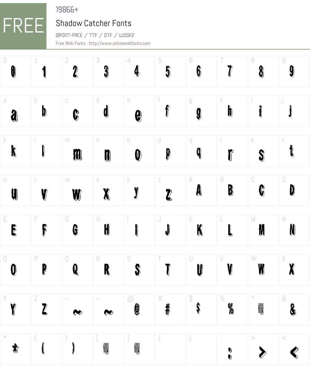 Shadow Catcher Font Screenshots