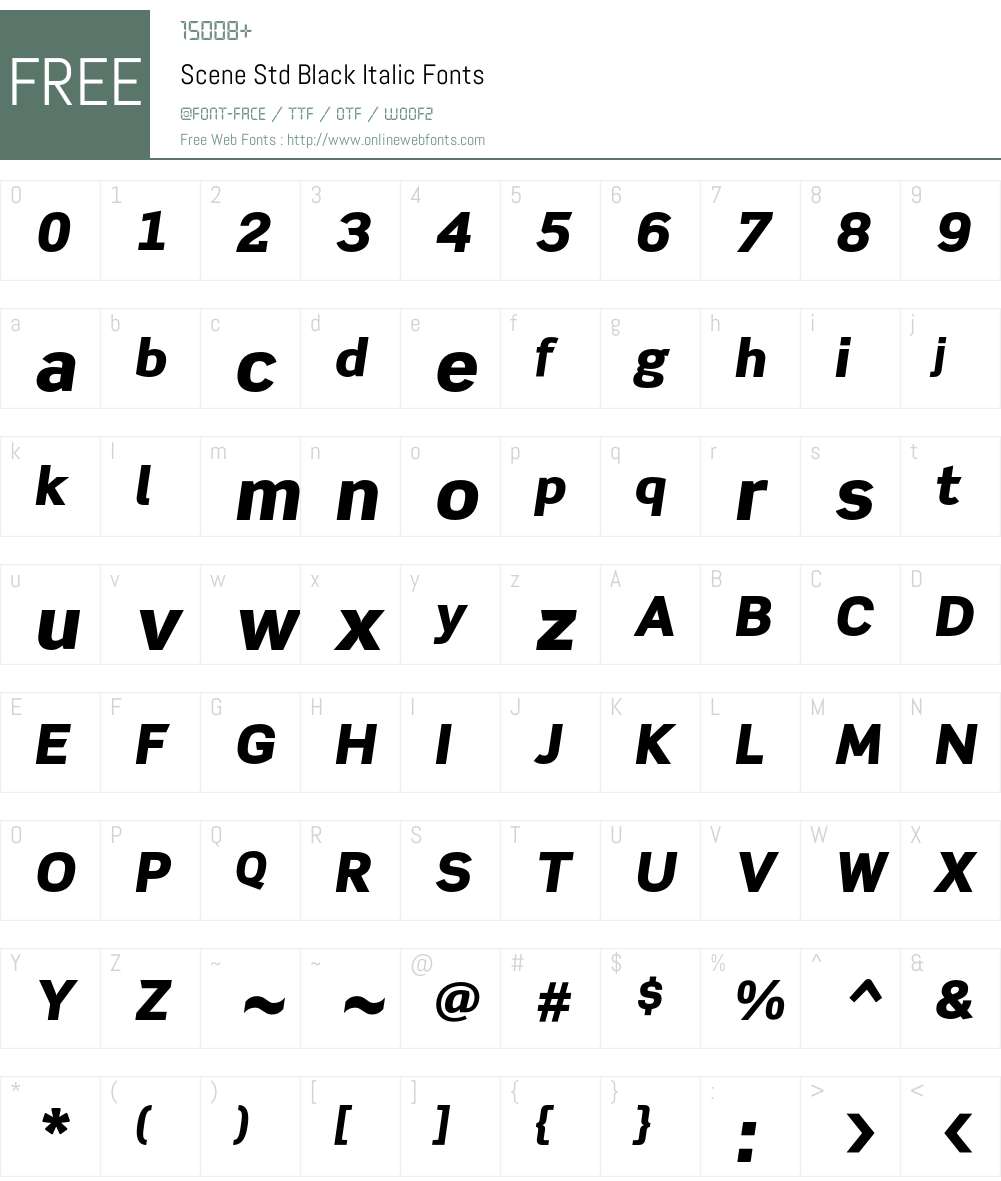 Scene Std Font Screenshots