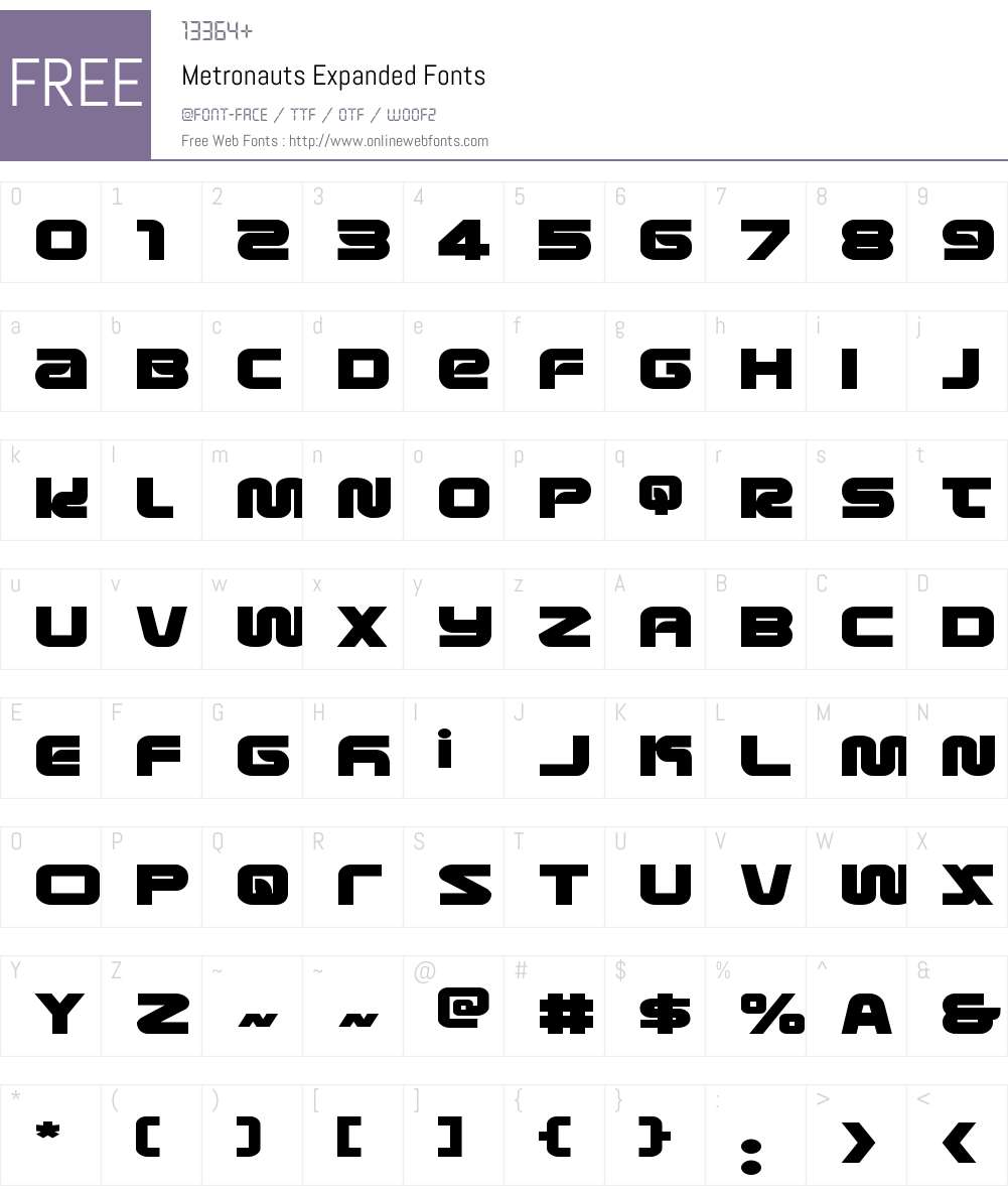 Metronauts Expanded Font Screenshots