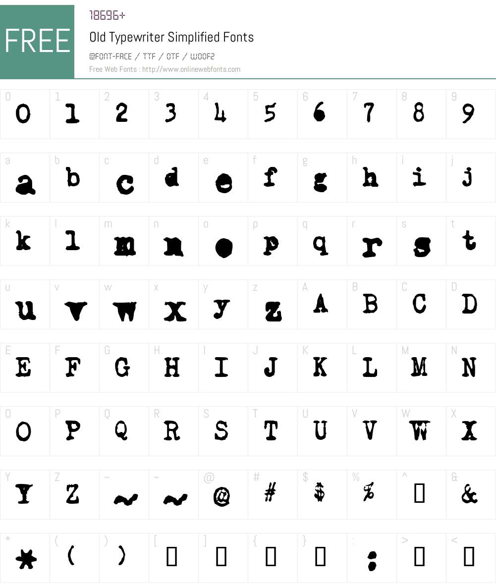 Old Typewriter Font Screenshots