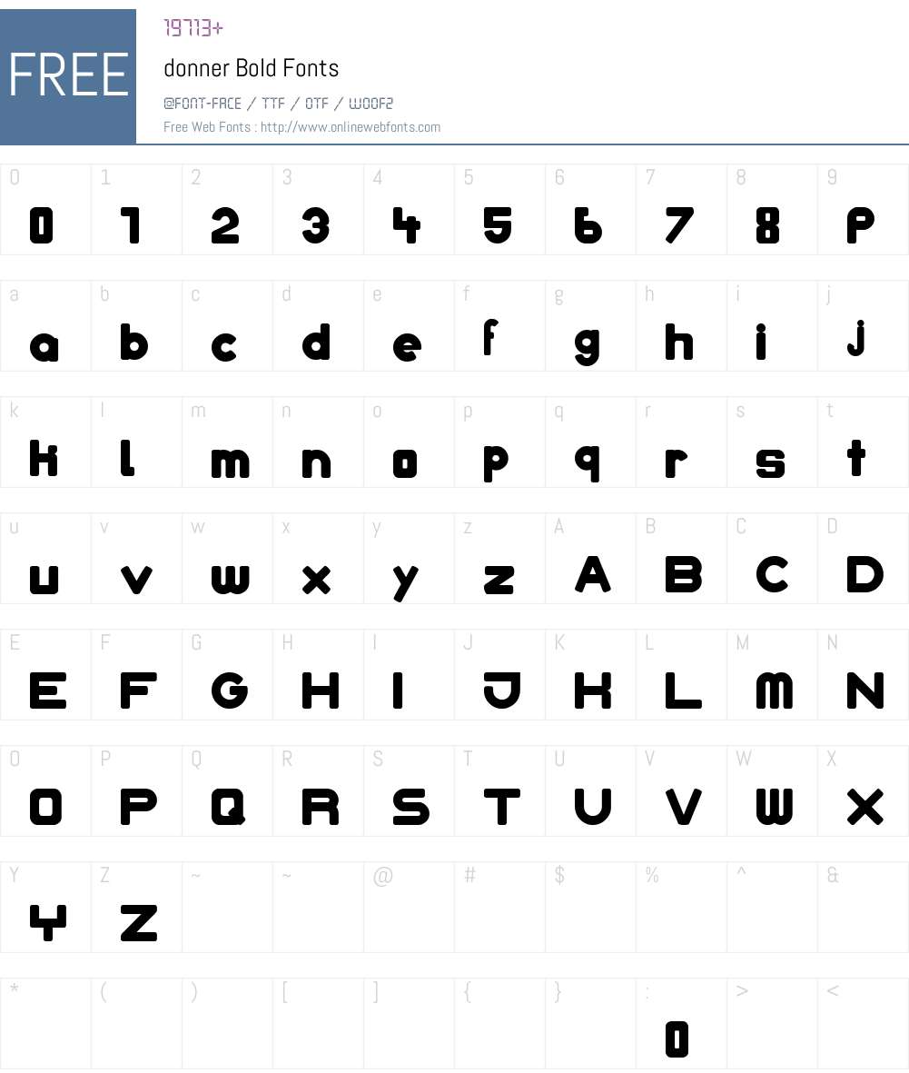 donner Font Screenshots