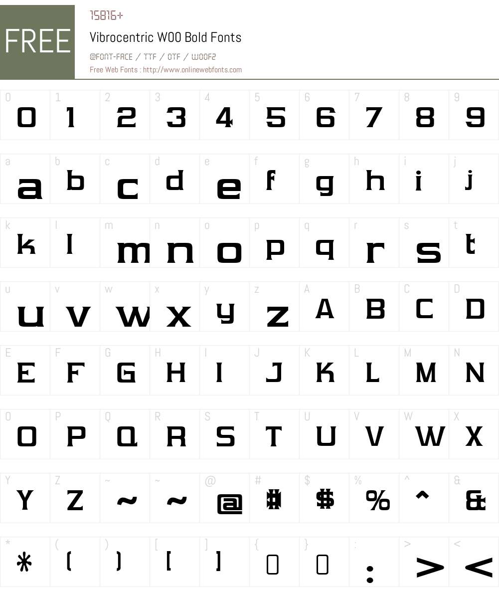 VibrocentricW00-Bold Font Screenshots