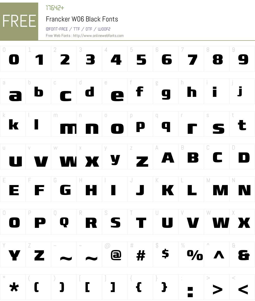 Francker Font Screenshots