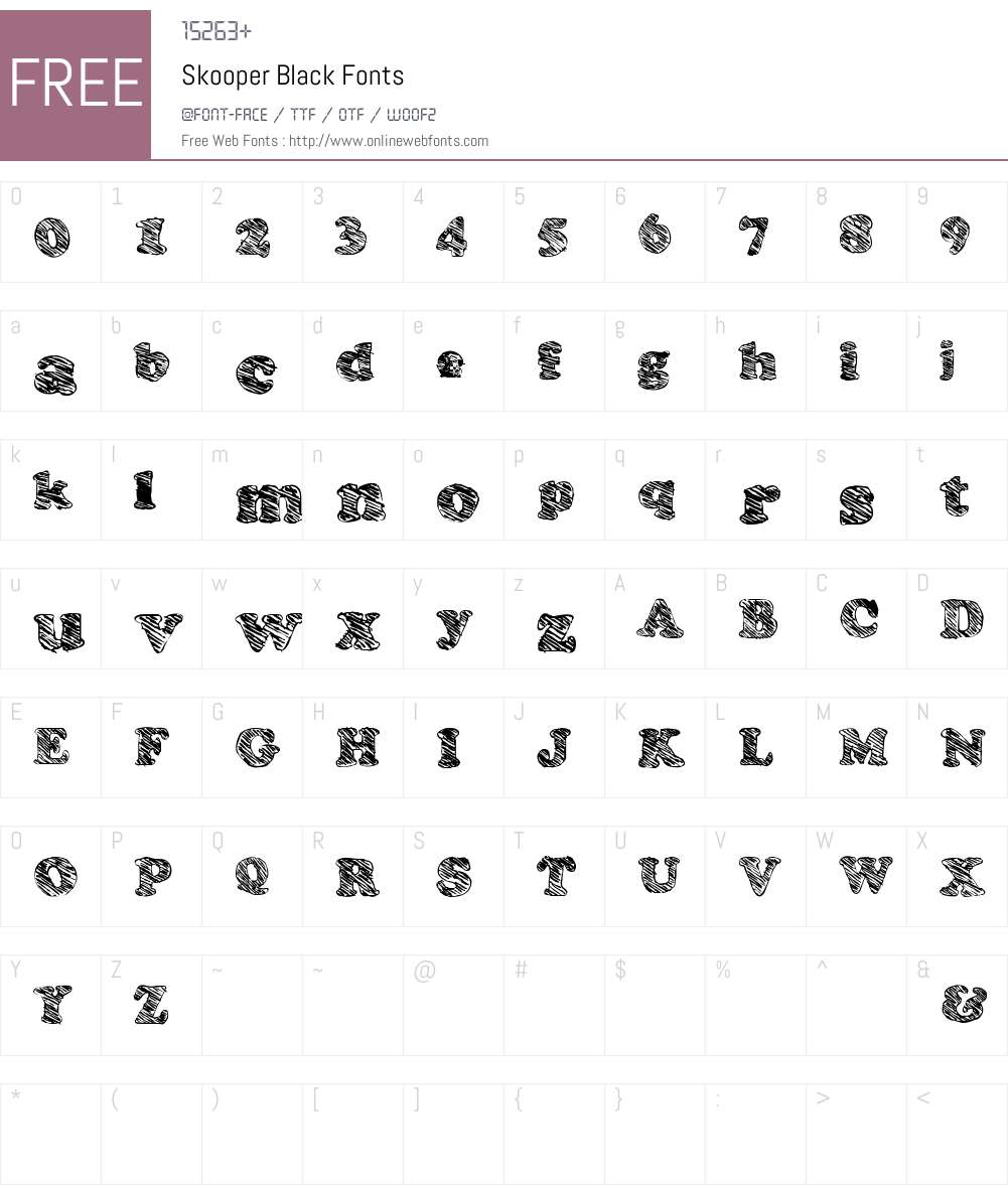 Skooper Font Screenshots