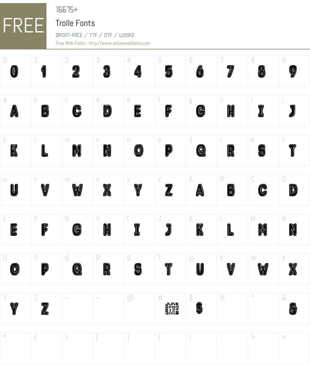 Trolle Font Screenshots
