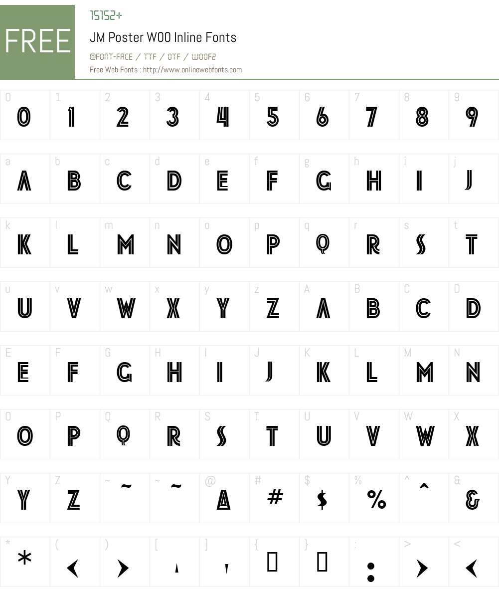 JM Poster Font Screenshots