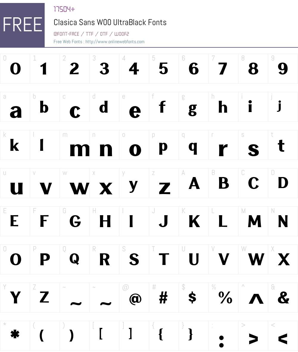 Clasica Sans Font Screenshots