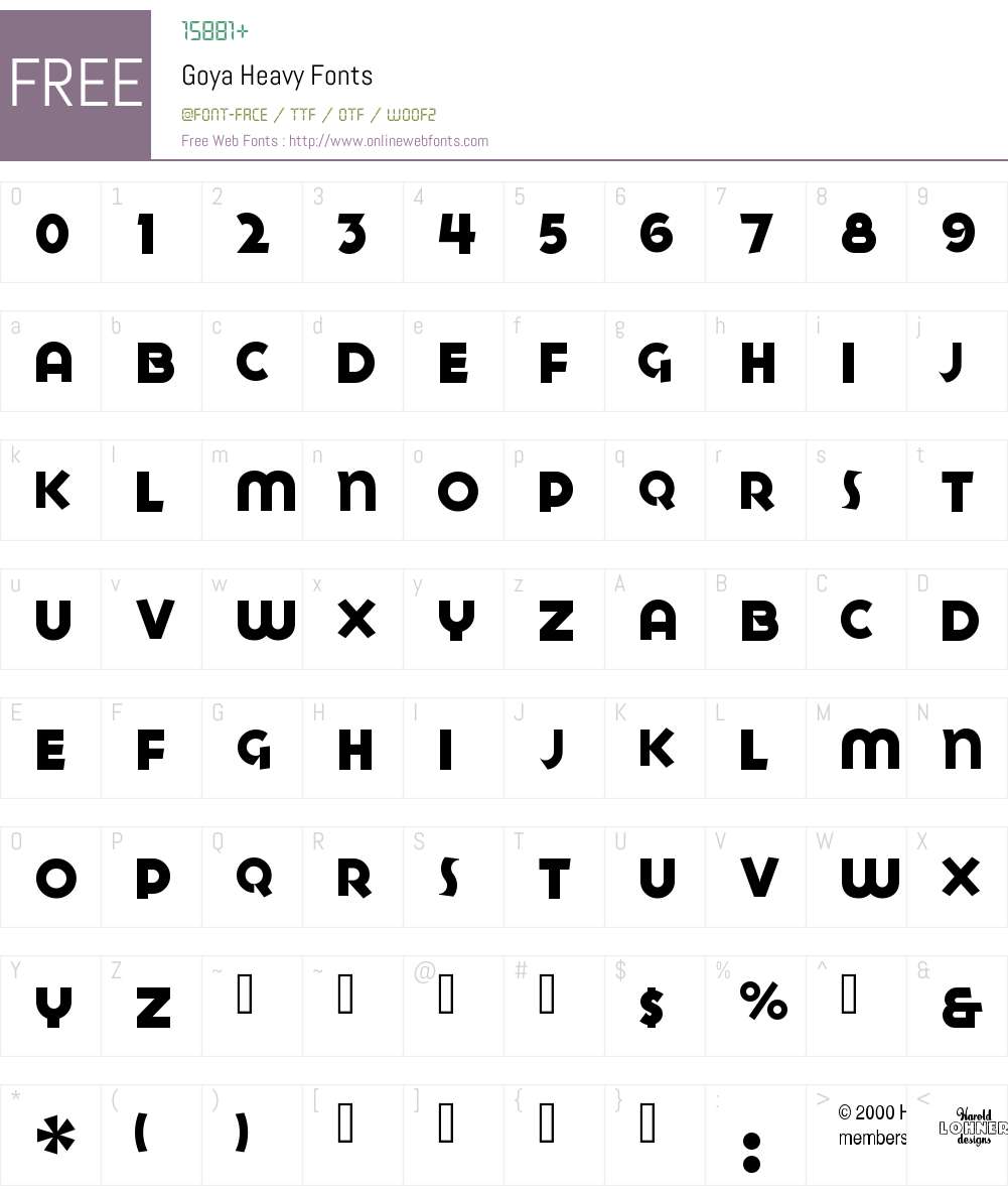 Goya Font Screenshots