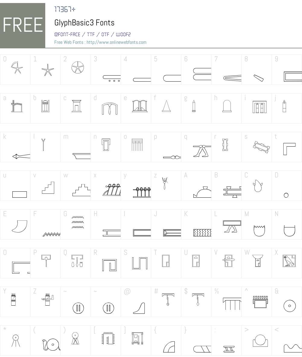 GlyphBasic3 Font Screenshots