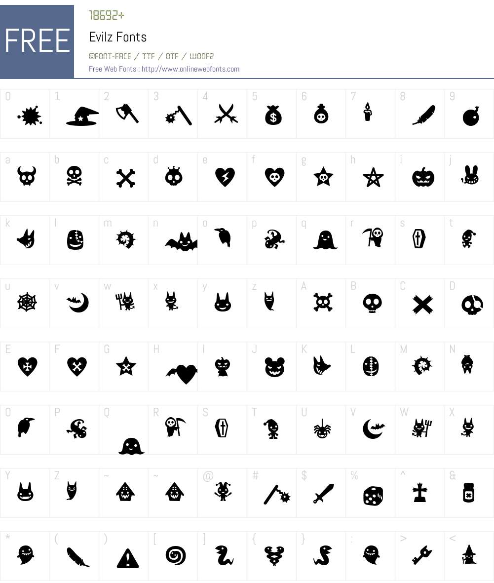 Evilz Font Screenshots