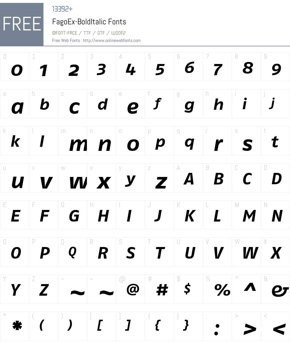 FagoEx Font Screenshots