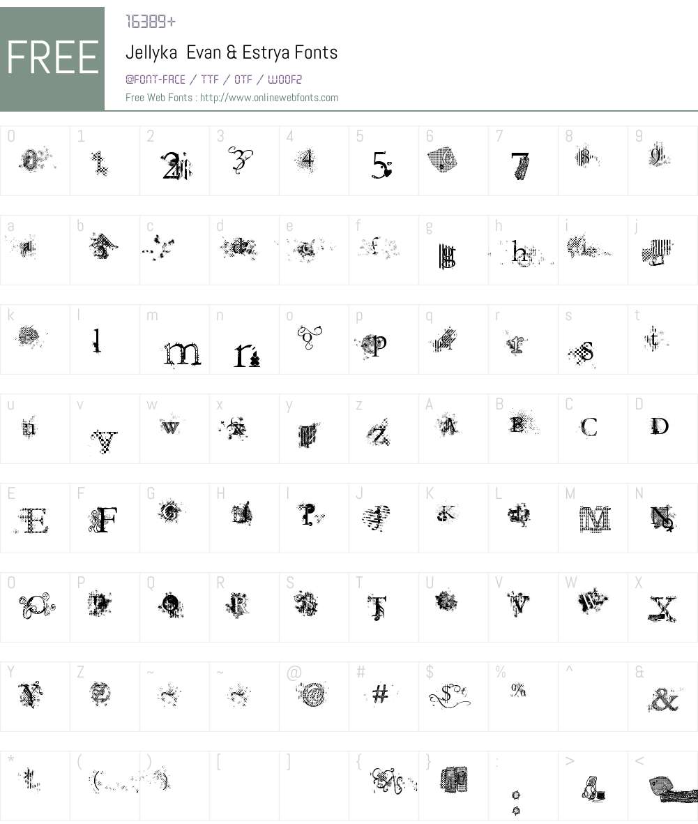 Jellyka Evan & Estrya Font Screenshots