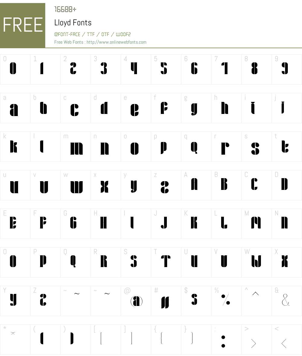 Lloyd Font Screenshots