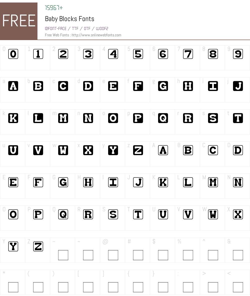 Baby Blocks Font Screenshots