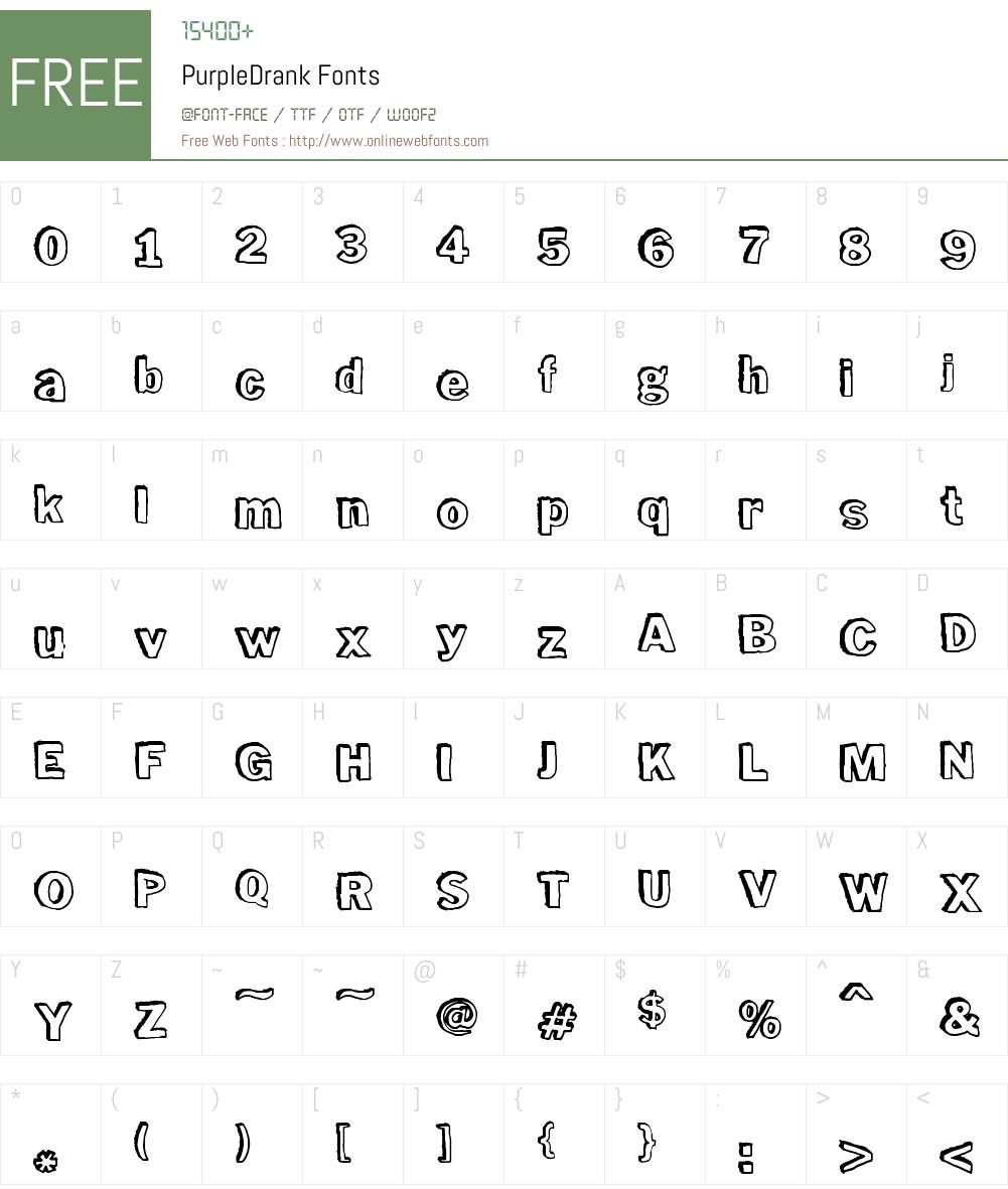 PurpleDrank Font Screenshots