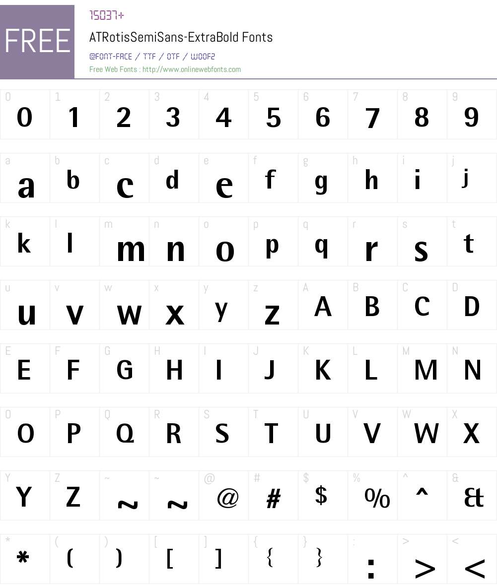 ATRotisSemisans Font Screenshots