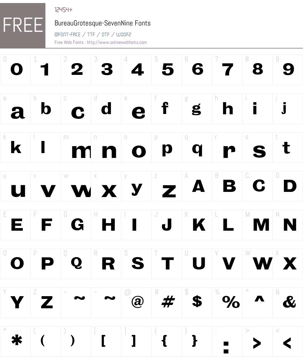 BureauGrotesque Font Screenshots